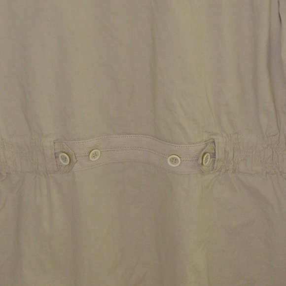 Chico's Tan Khaki Safari Blazer Linen Blend Stretch Pockets Womens Size 0 - Picture 9 of 12
